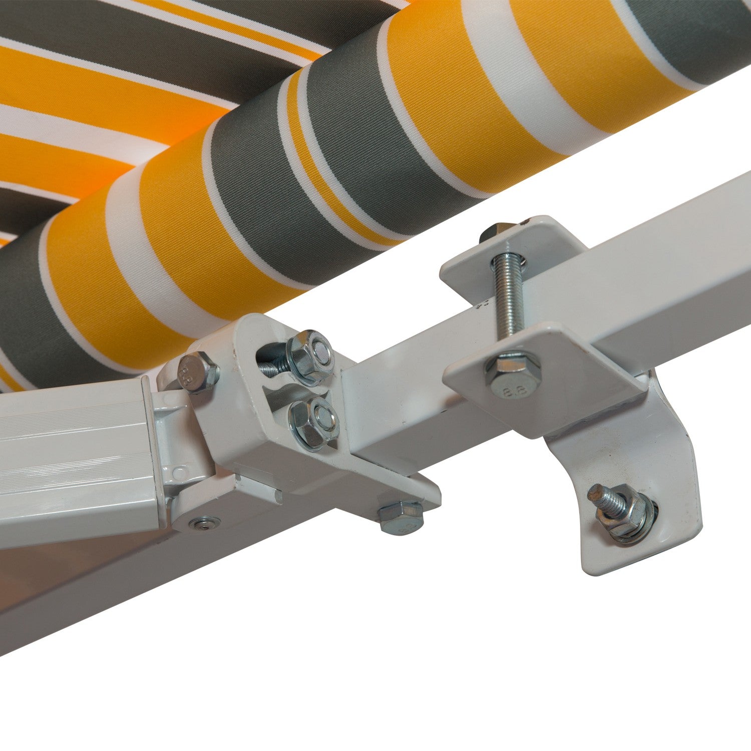 Infällbar soltält, 3,5X2,5M, gul/grå, UV-skydd
