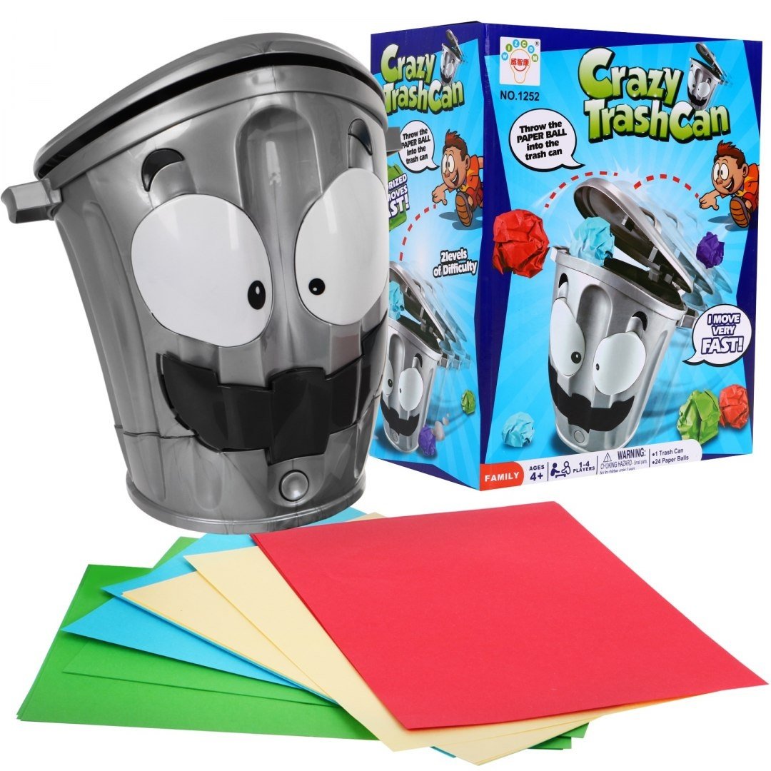 Interactive Family Game: Moving Trash Bin Challenge