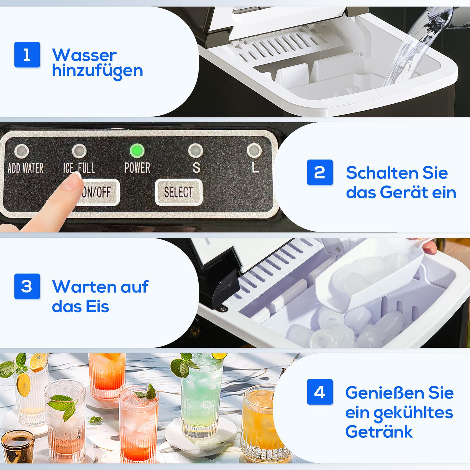 Ismaskin 12Kg/24H med LED-skärm och självrengörande