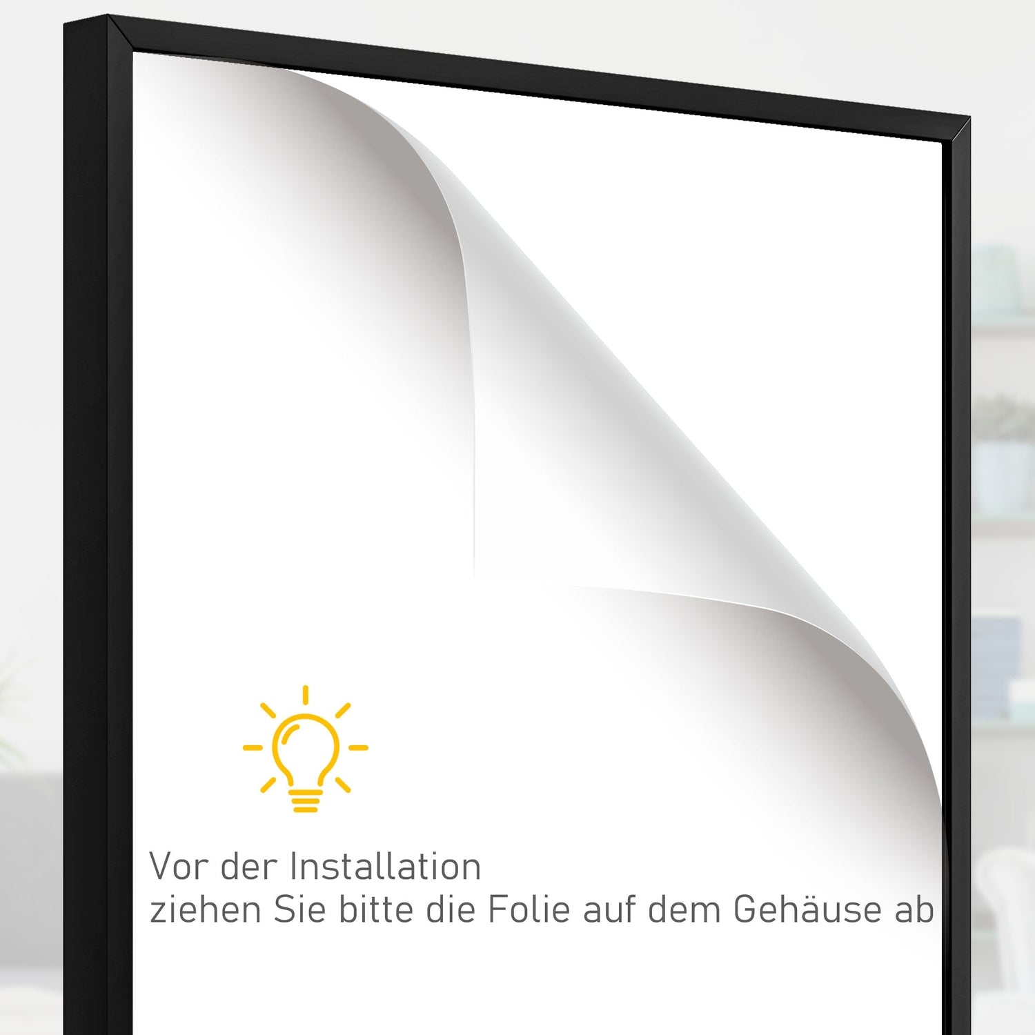Jersey-displayram, svart aluminium, UV-beständig akryl