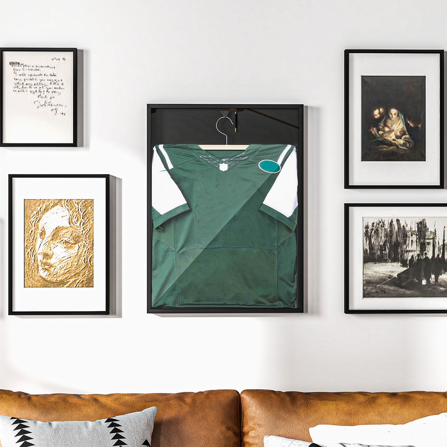 Jersey-displayram, svart aluminium, UV-beständig akryl