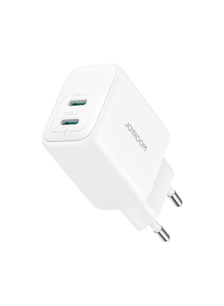 Joyroom 20W Dubbel USB-C Laddare - Vit