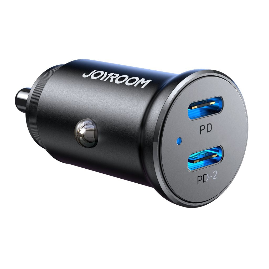 Joyroom Billaddare med 2x USB-C 30W ini Metal Dual