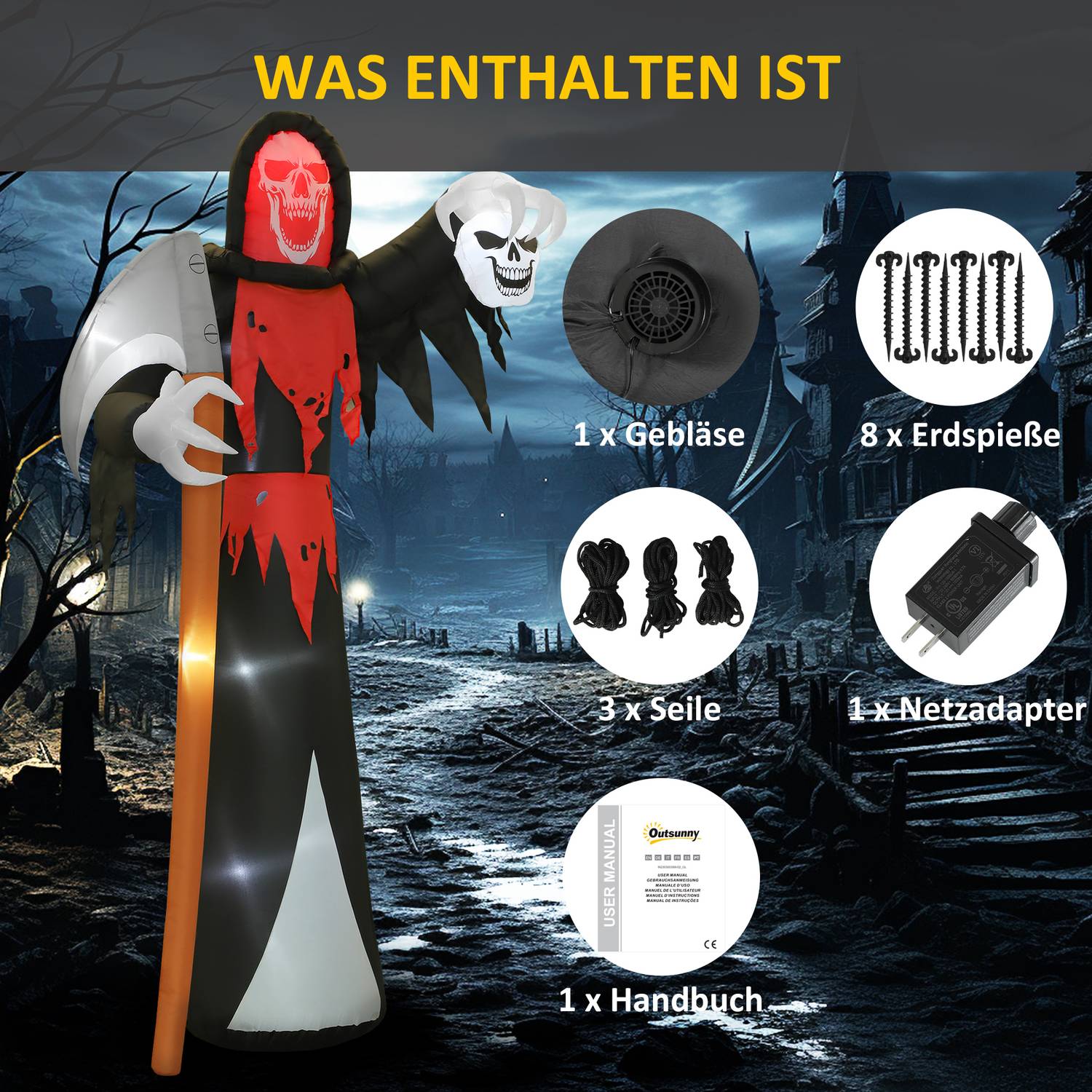 Jätte 3,7 m Liemannen med LED-lampor för utomhusbruk
