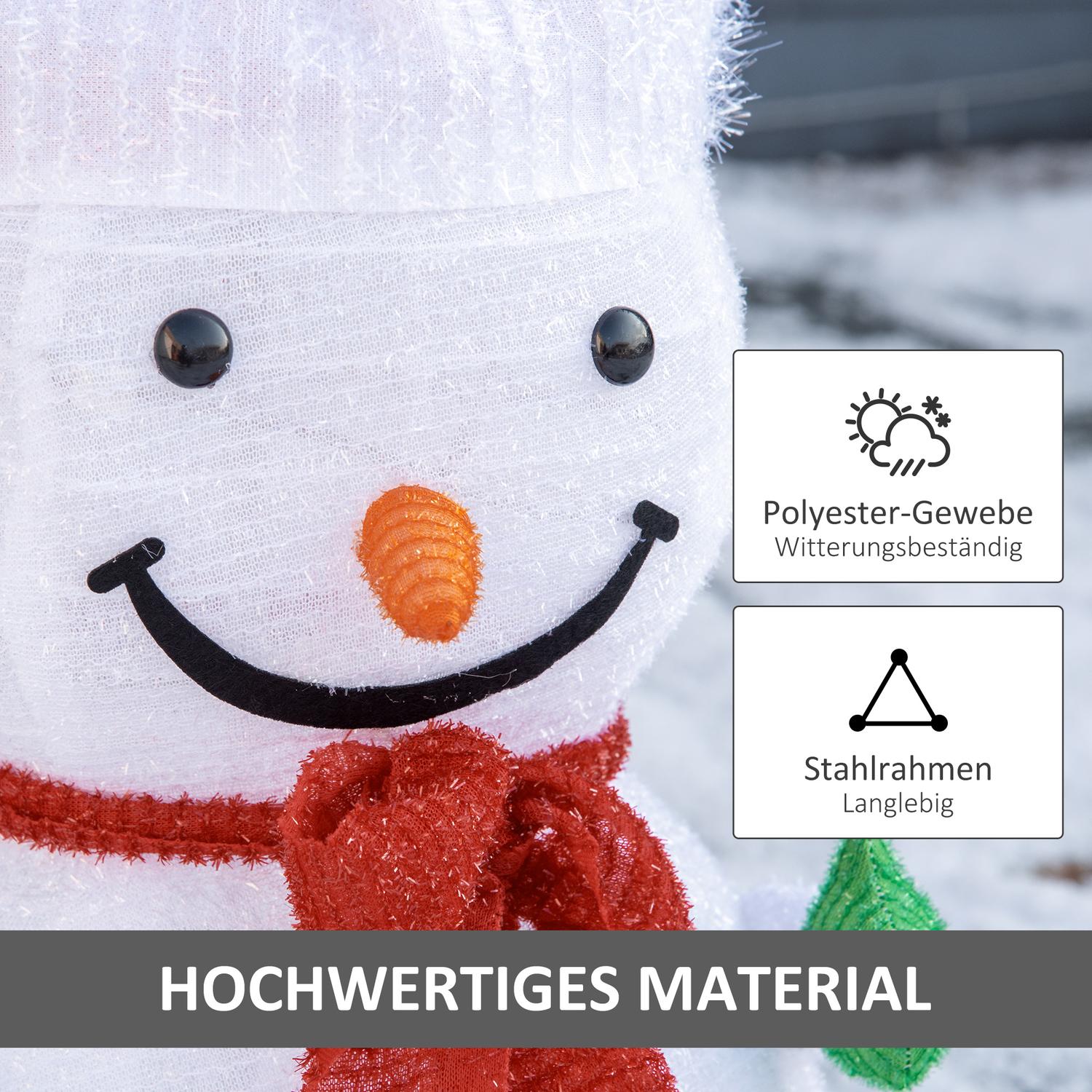 Snowman Juldekoration med LED-lampor, väderbeständig