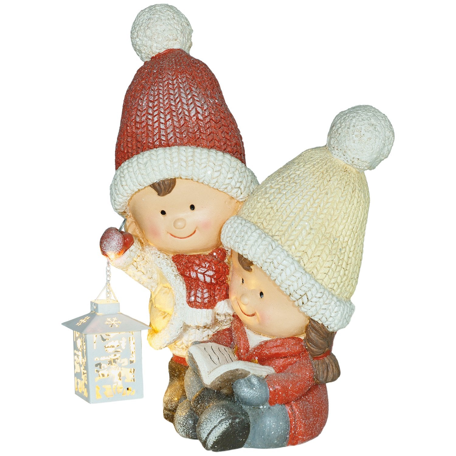 Jultomtefigur med LED-ljus, 45 cm inomhus/utomhus