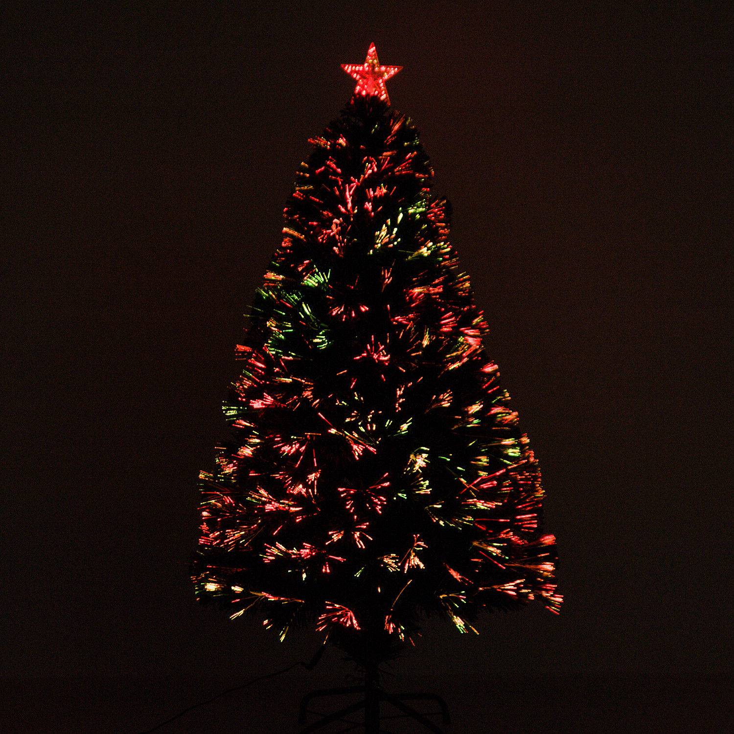 Fiberoptisk julgran med LED-ljus, 120 cm