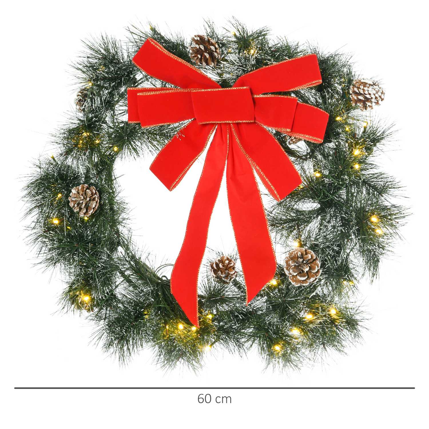 Julgrankrans, 60cm, grön, hängande öljett