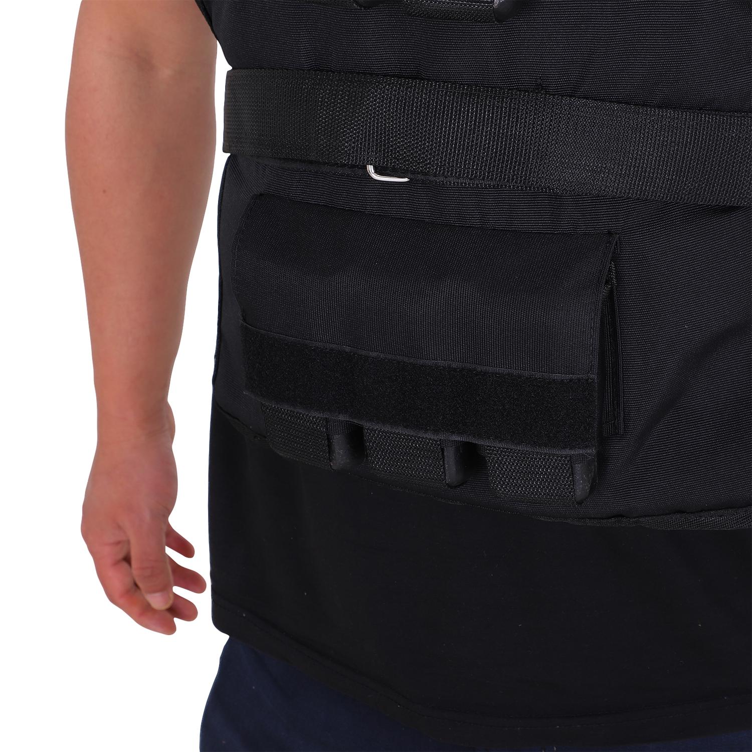 Justerbar 20 kg träningsväst – Oxford Material, Svart