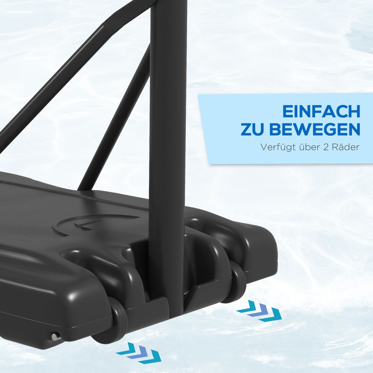 Justerbar 2-i-1 basketbåge med stålstativ, 195-370 cm