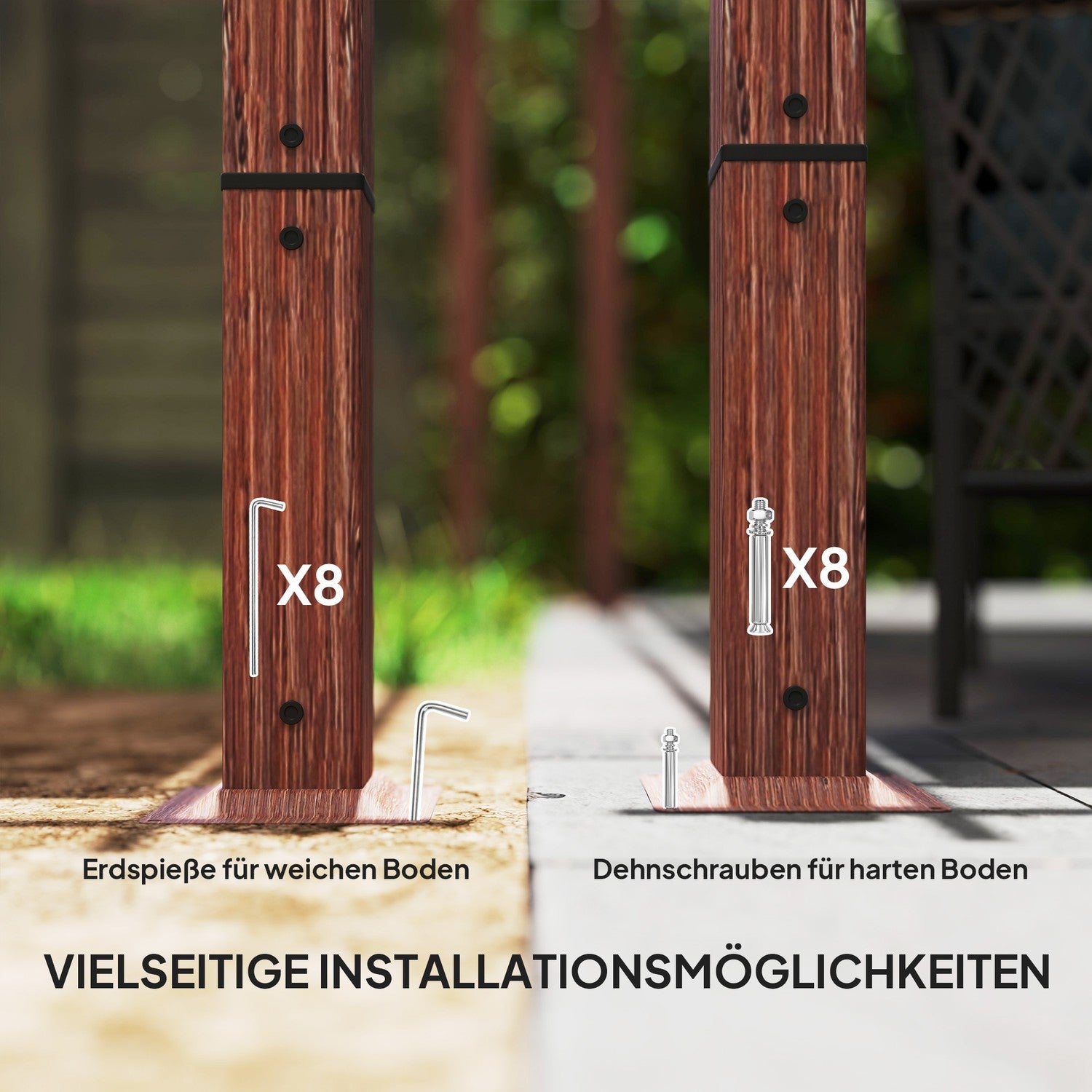 Justerbar 3x3m pergola, aluminiumram, UPF30+ skärm