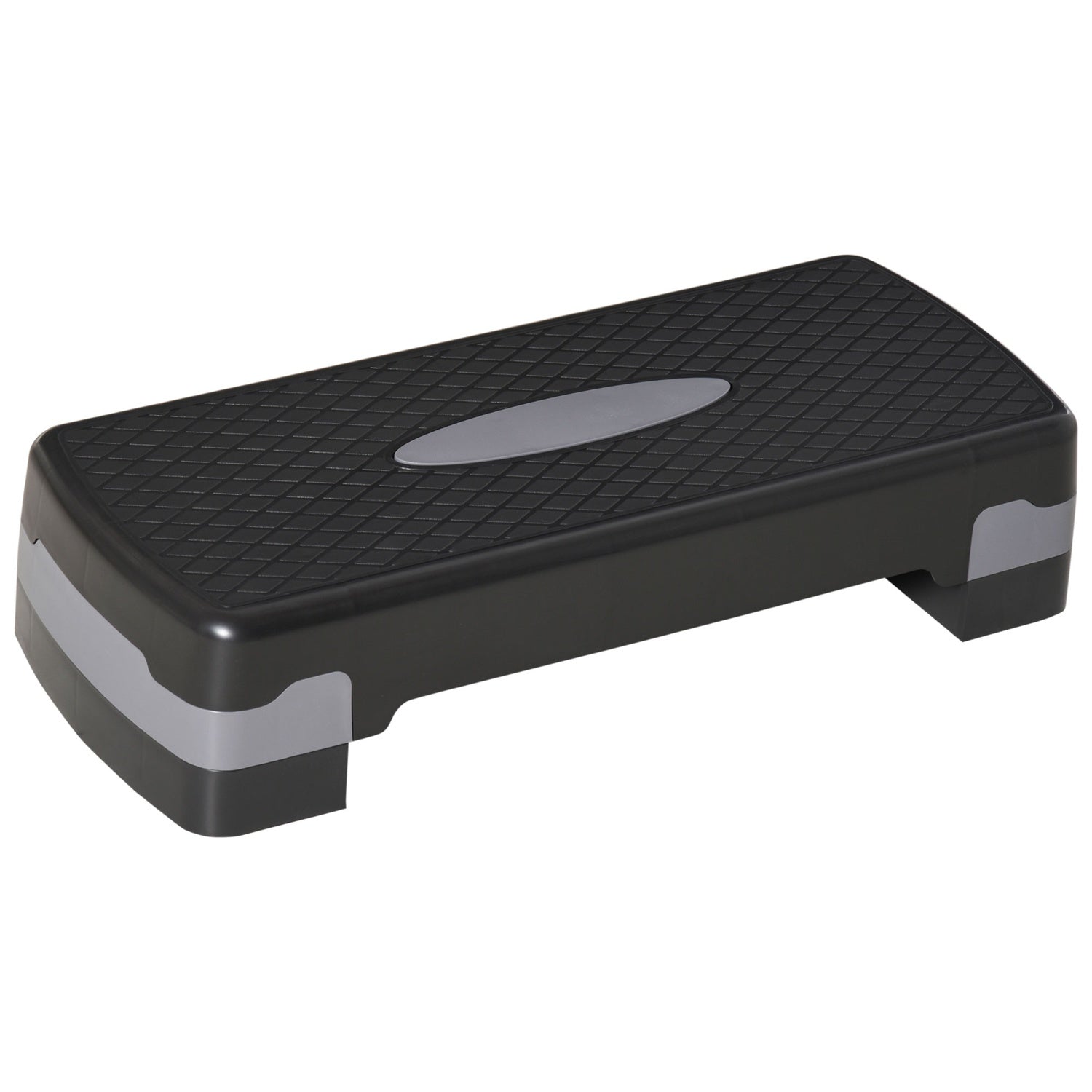 Justerbar Aerobic Stepper, 68x29x15cm, Svart/Grå