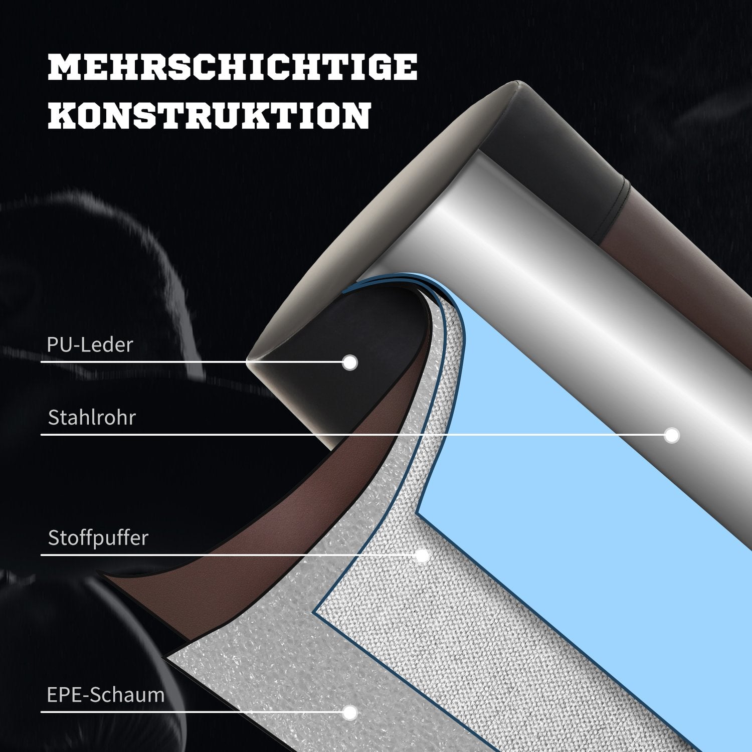 Justerbar Boksäck Dummy – 158-186 cm, Svart/Brun