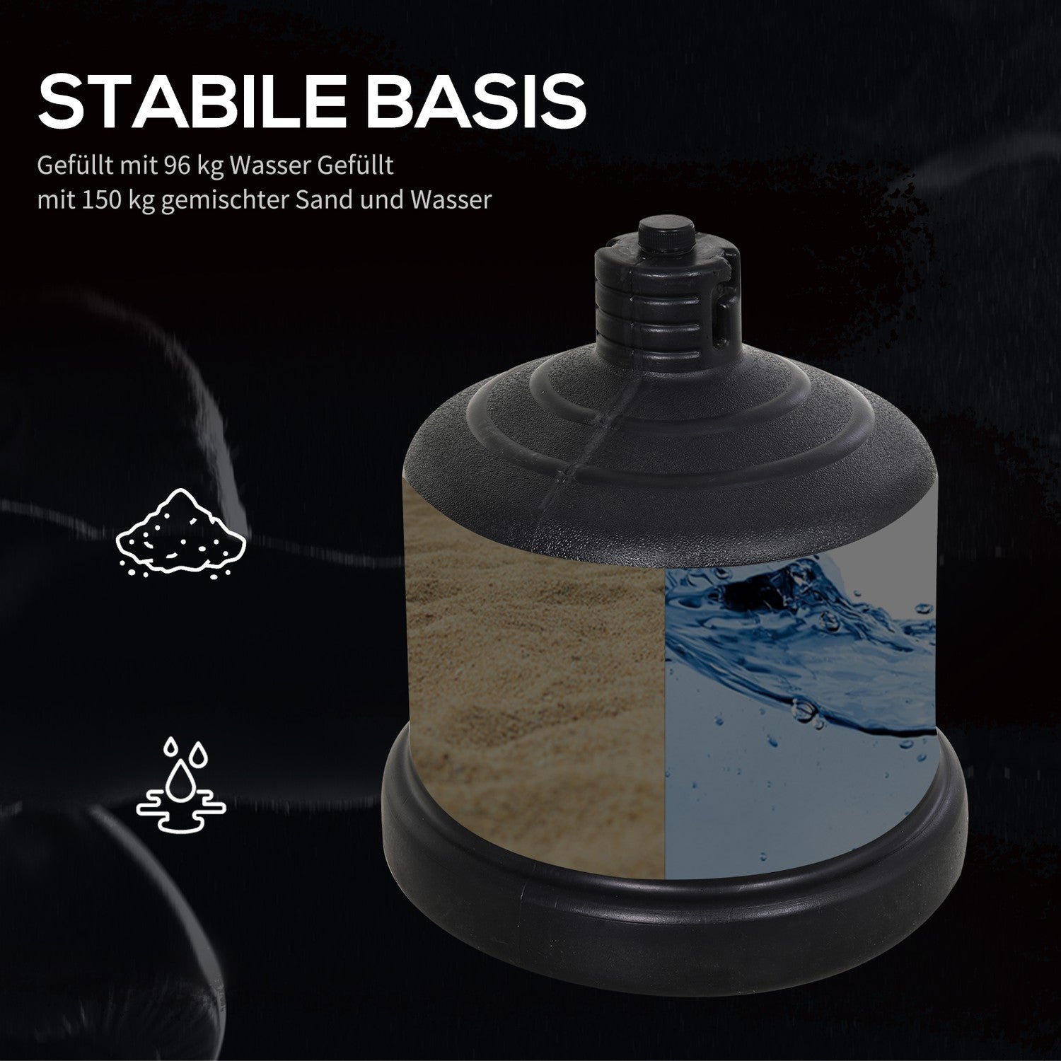 Justerbar Boksäck Dummy – 158-186 cm, Svart/Brun