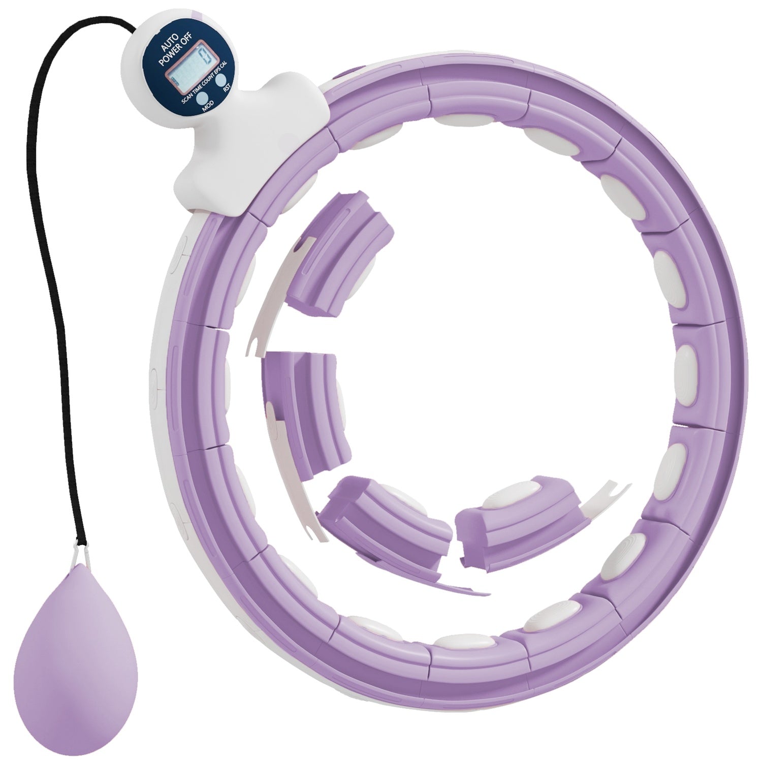 Justerbar Smart Hula Hoop med viktbollräknare för vuxna