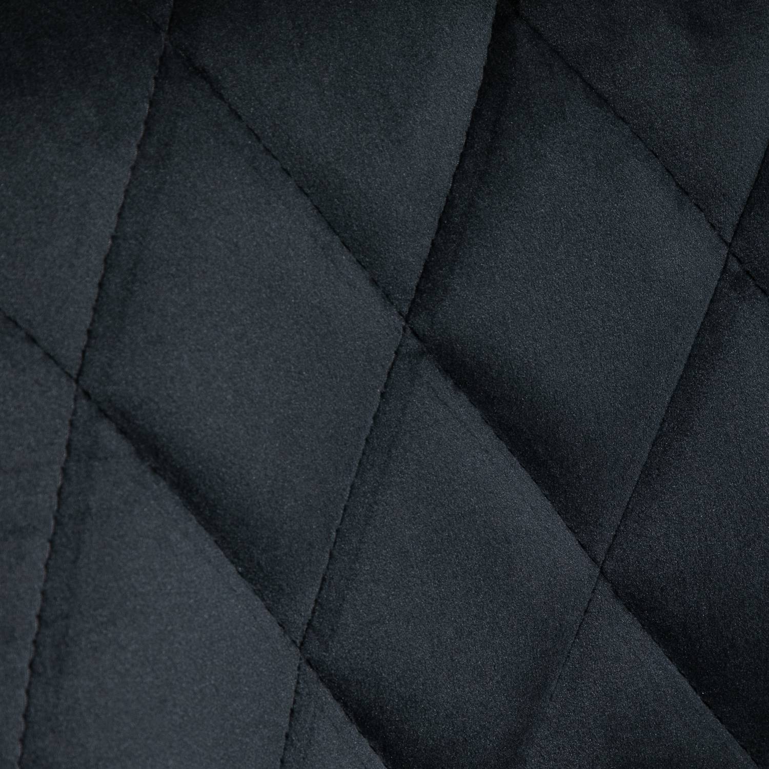 Justerbara barstolar Set om 2 med ryggstöd – svart sammet