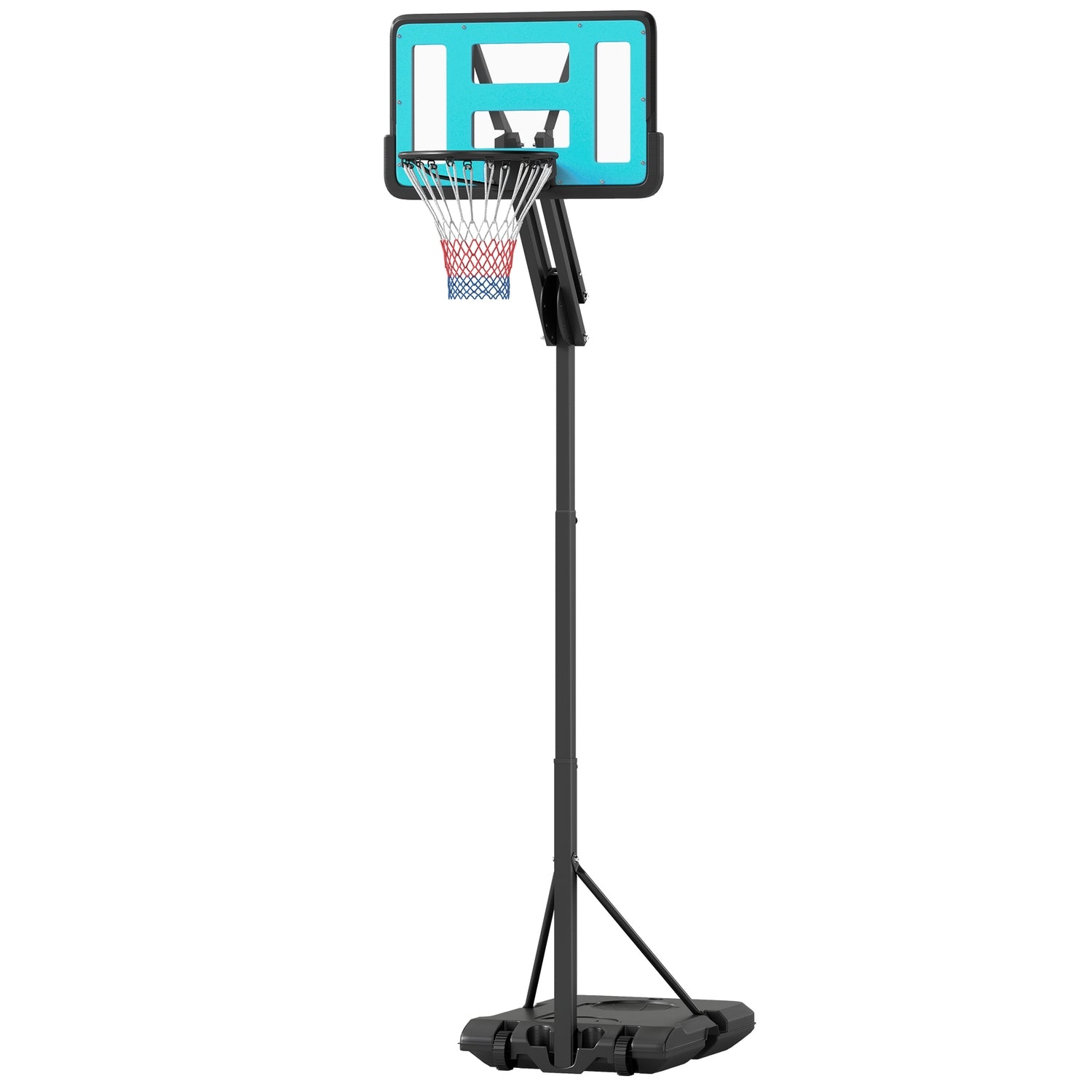 Justerbar basketbåge med stativ, 146-236 cm, bärbar