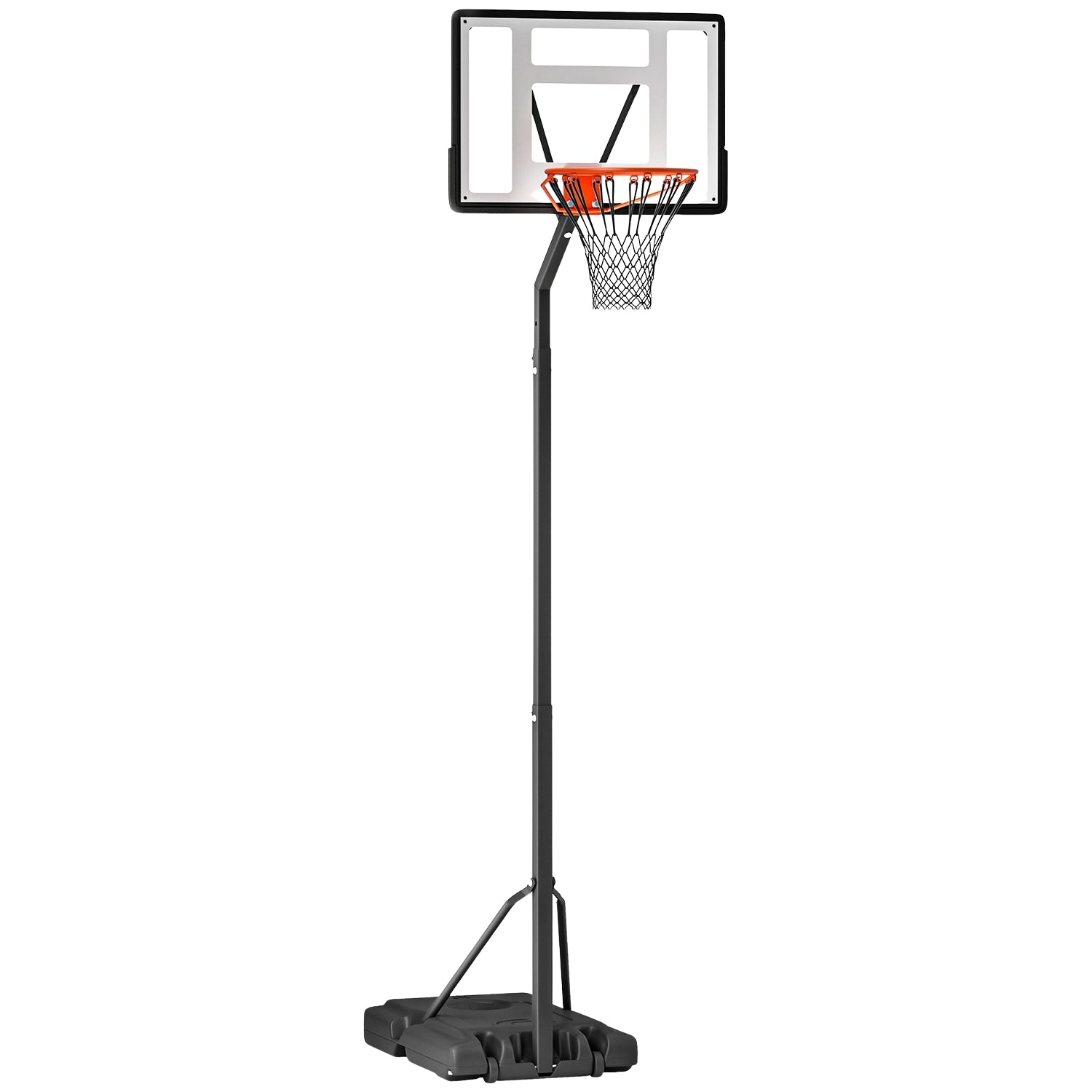 Justerbar basketbåge med stålstativ, 90–352 cm