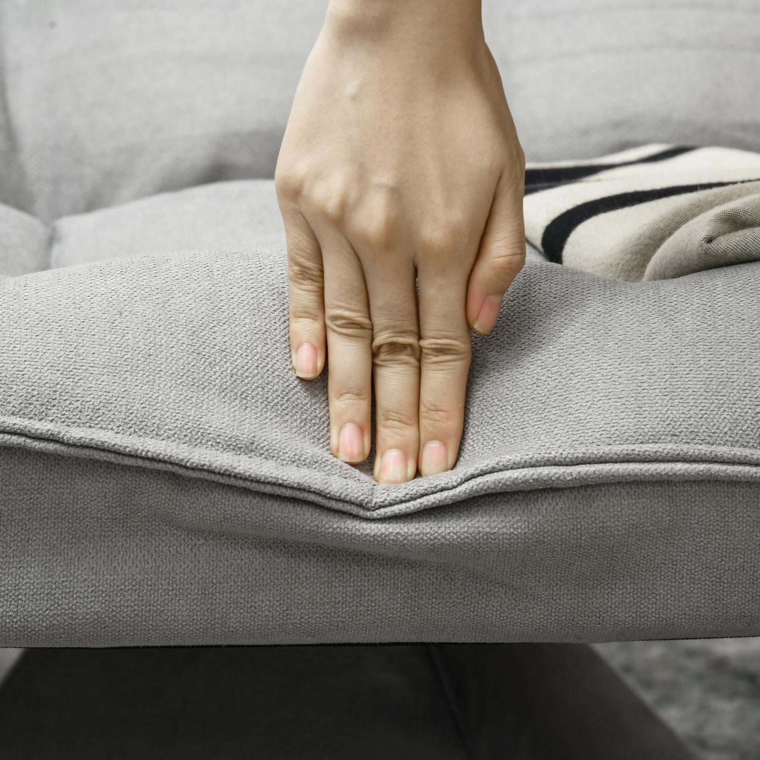 Justerbar golvstol, ljusgrå meditationssoffa