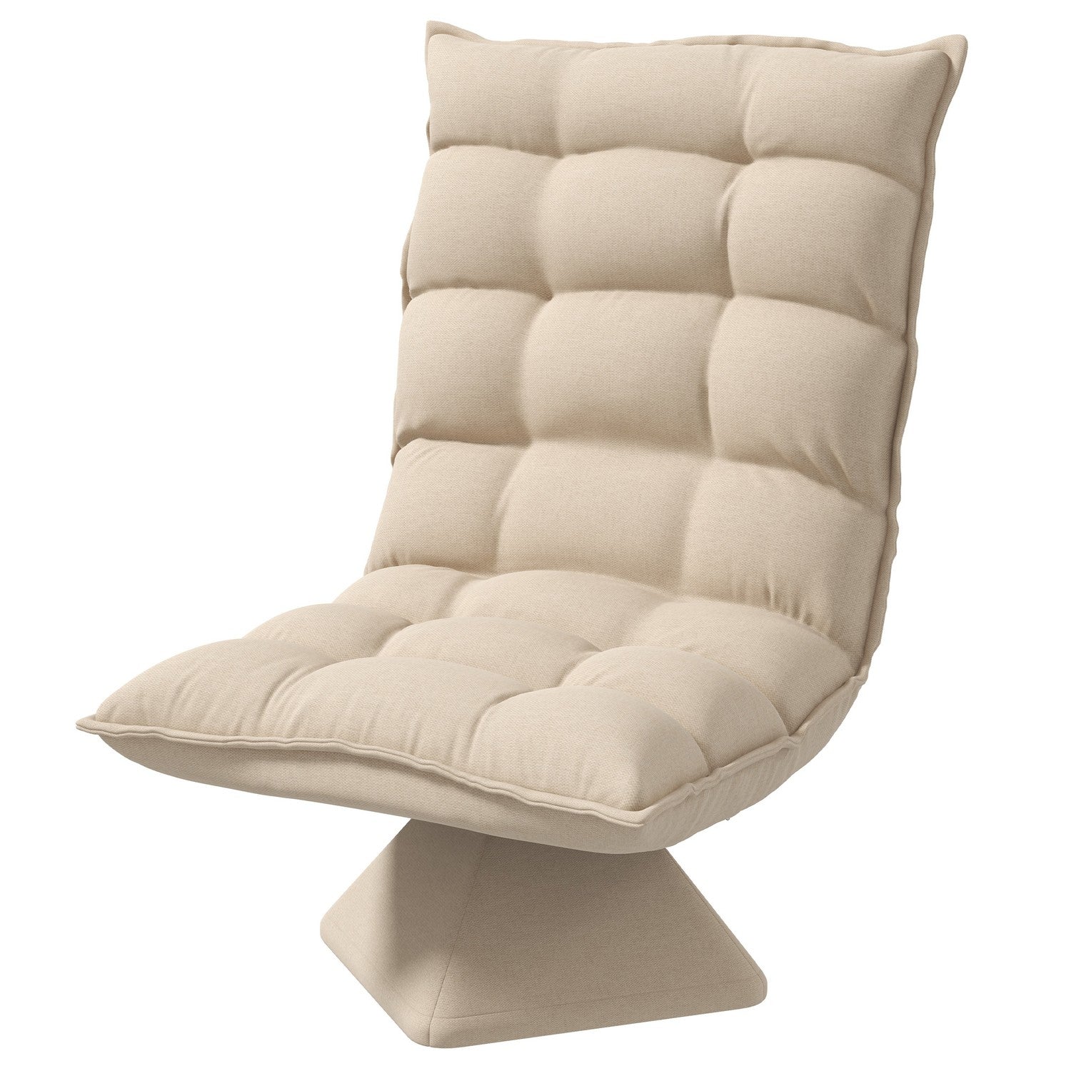 Justerbar golvstol, vadderad soffa, beige