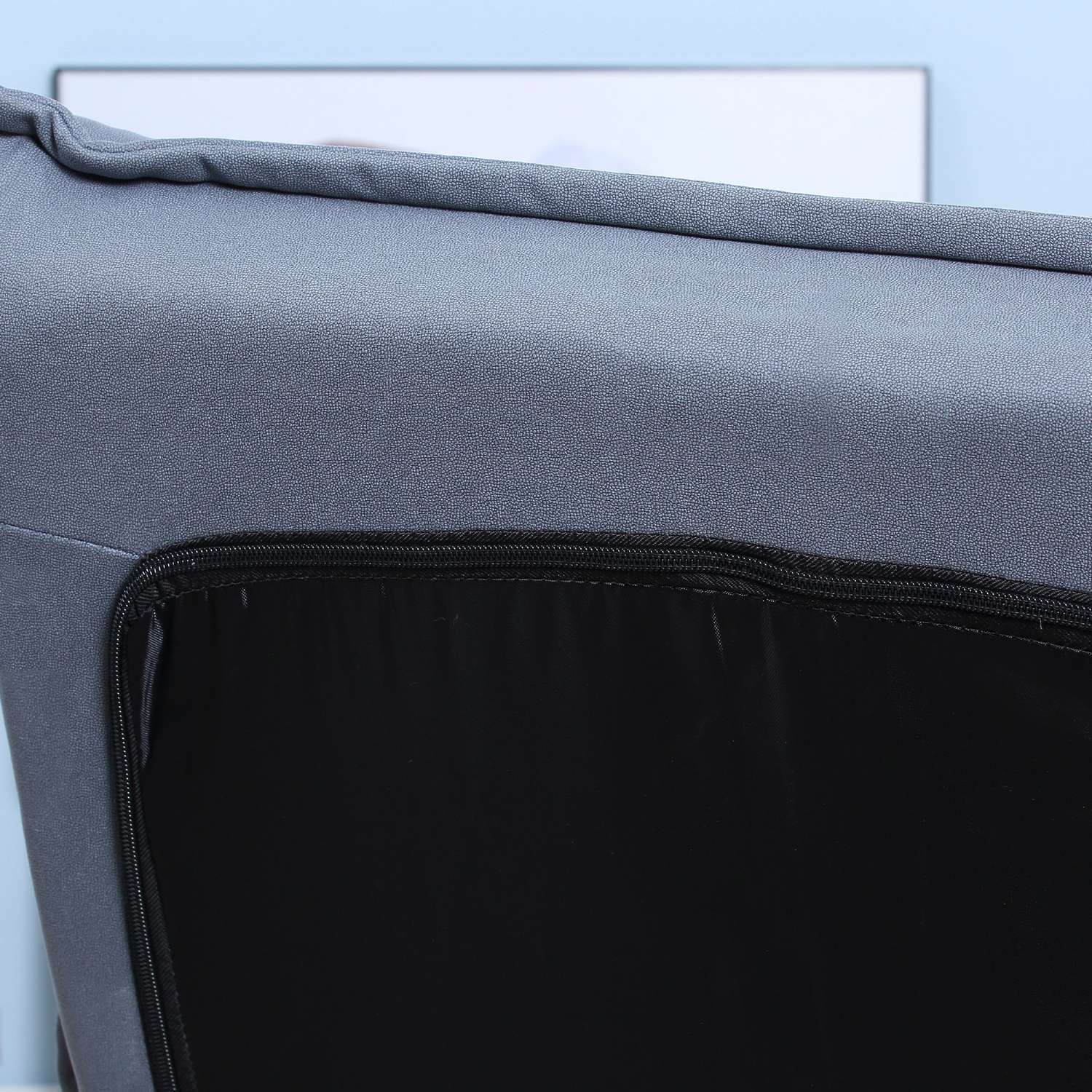 Justerbar grå golvstol, vridbar meditationssits, mikrofiber