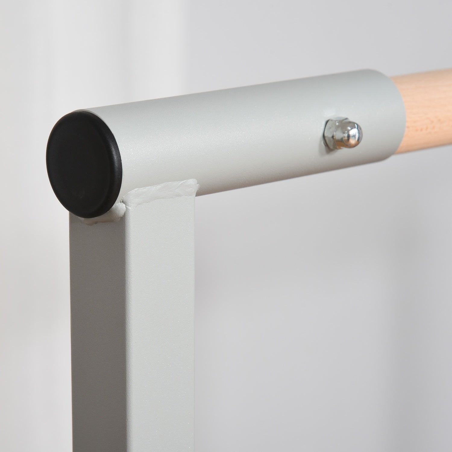 Justerbar gymnastikstång, 75 kg last, stål och trä