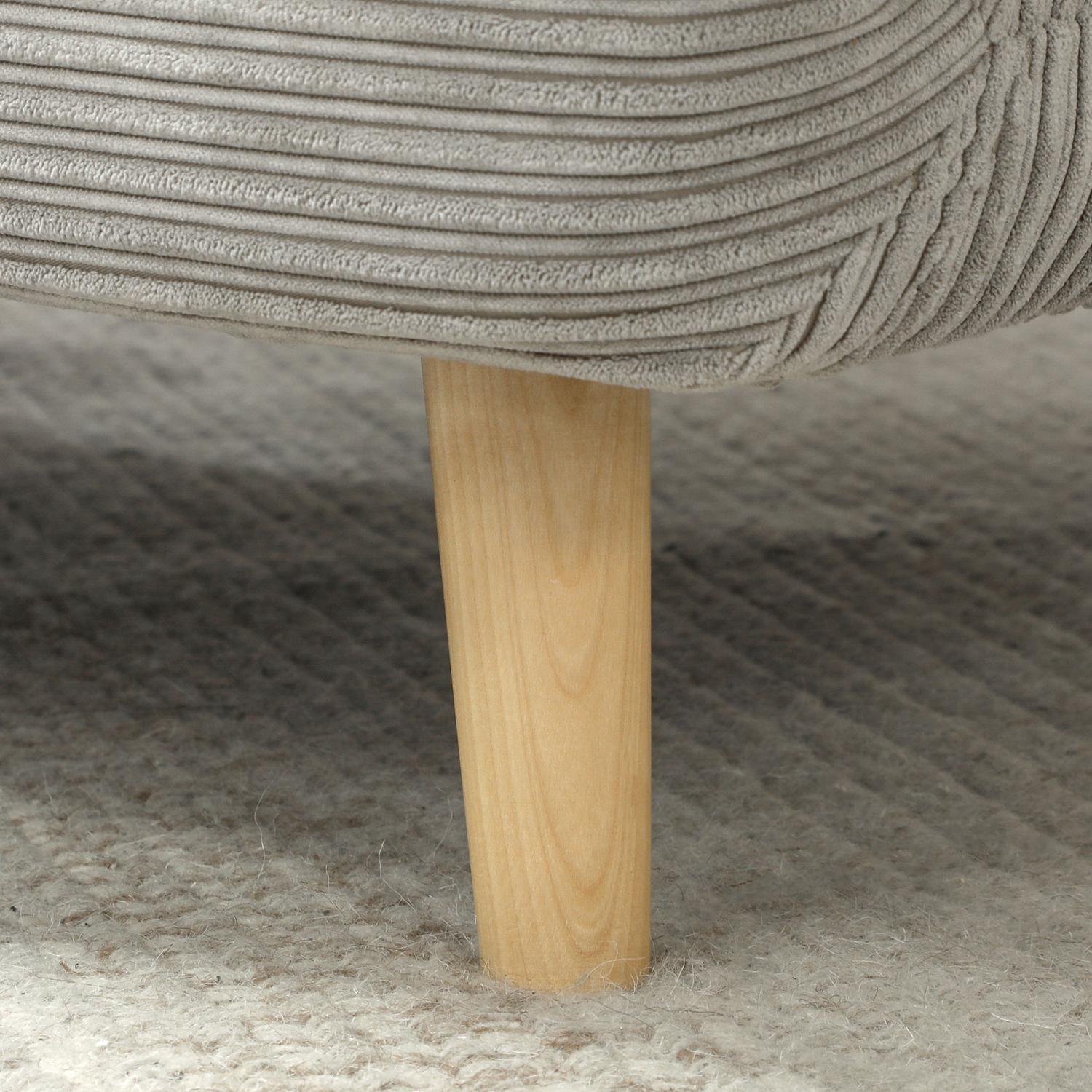 Justerbar hopfällbar bäddsoffa – Corduroy Look, Grå, 82x89x83 cm