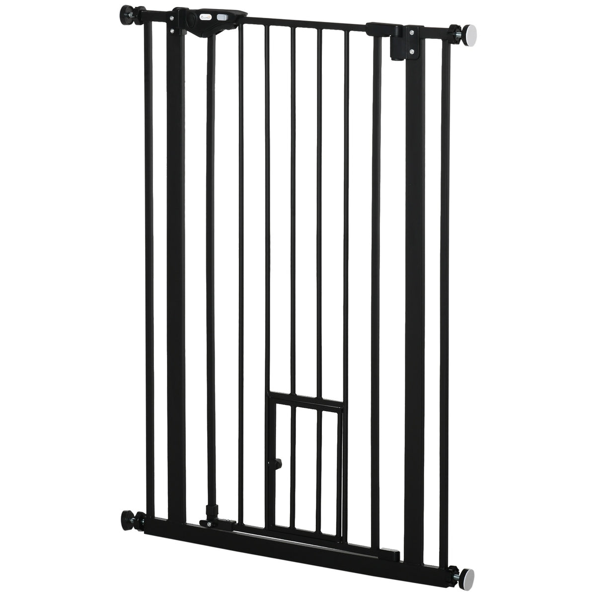 Justerbar hundegrind med autolås | 74-80x104cm, borefri, svart