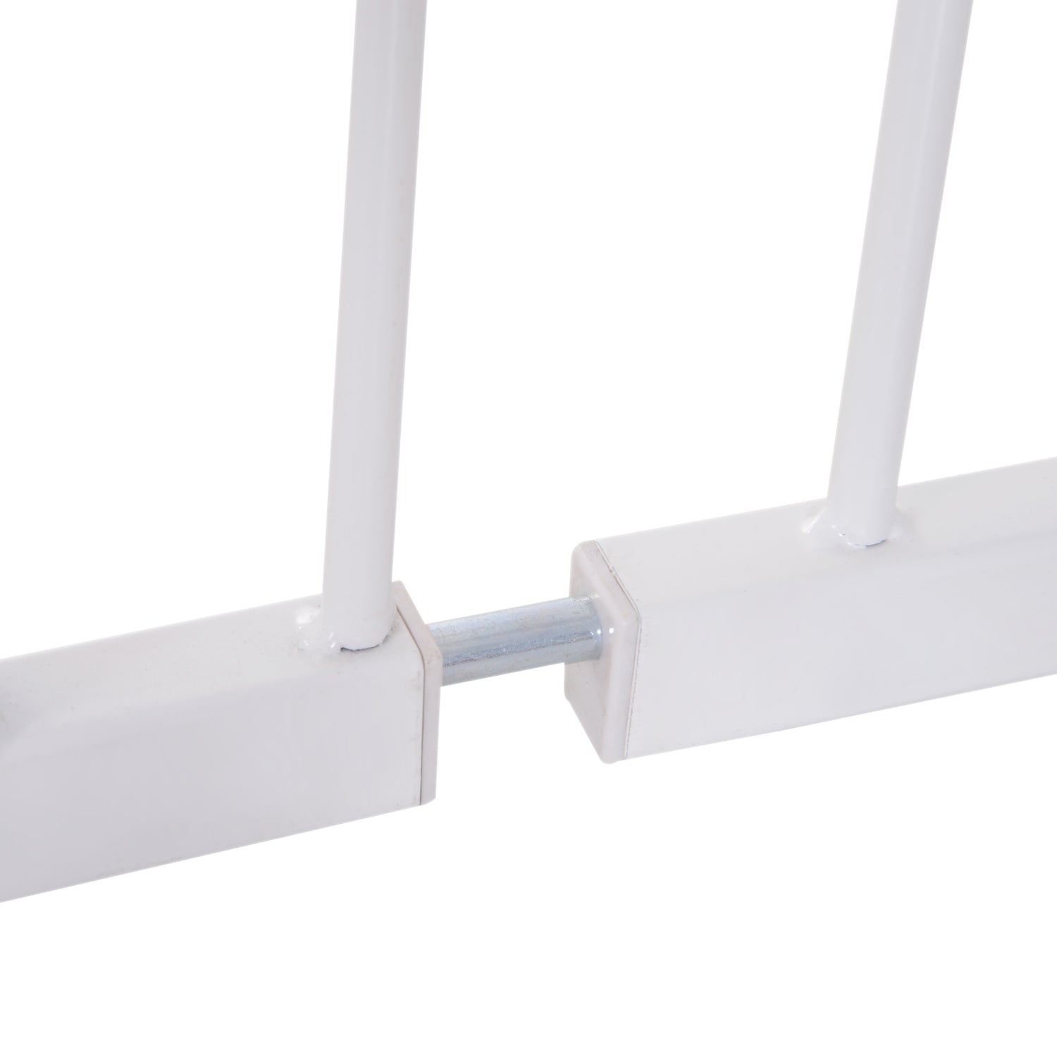 Justerbar metalltrappgrind – Borrfri, 76-107 cm, Vit