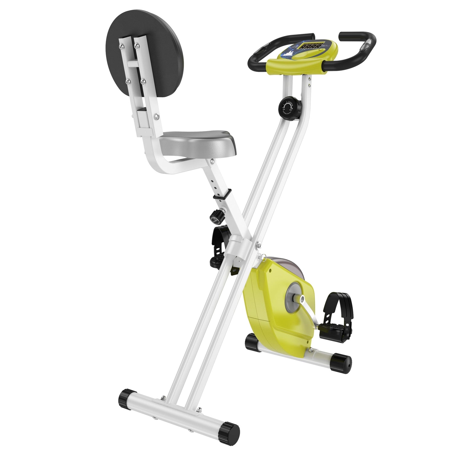 Justerbar motionscykel med magnetiskt motstånd, gul/vit