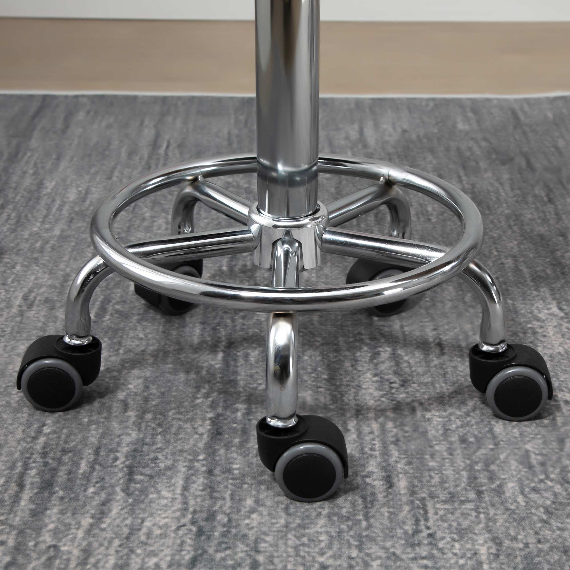 Justerbar rullpall set om 2 med ryggstöd, 57-72 cm