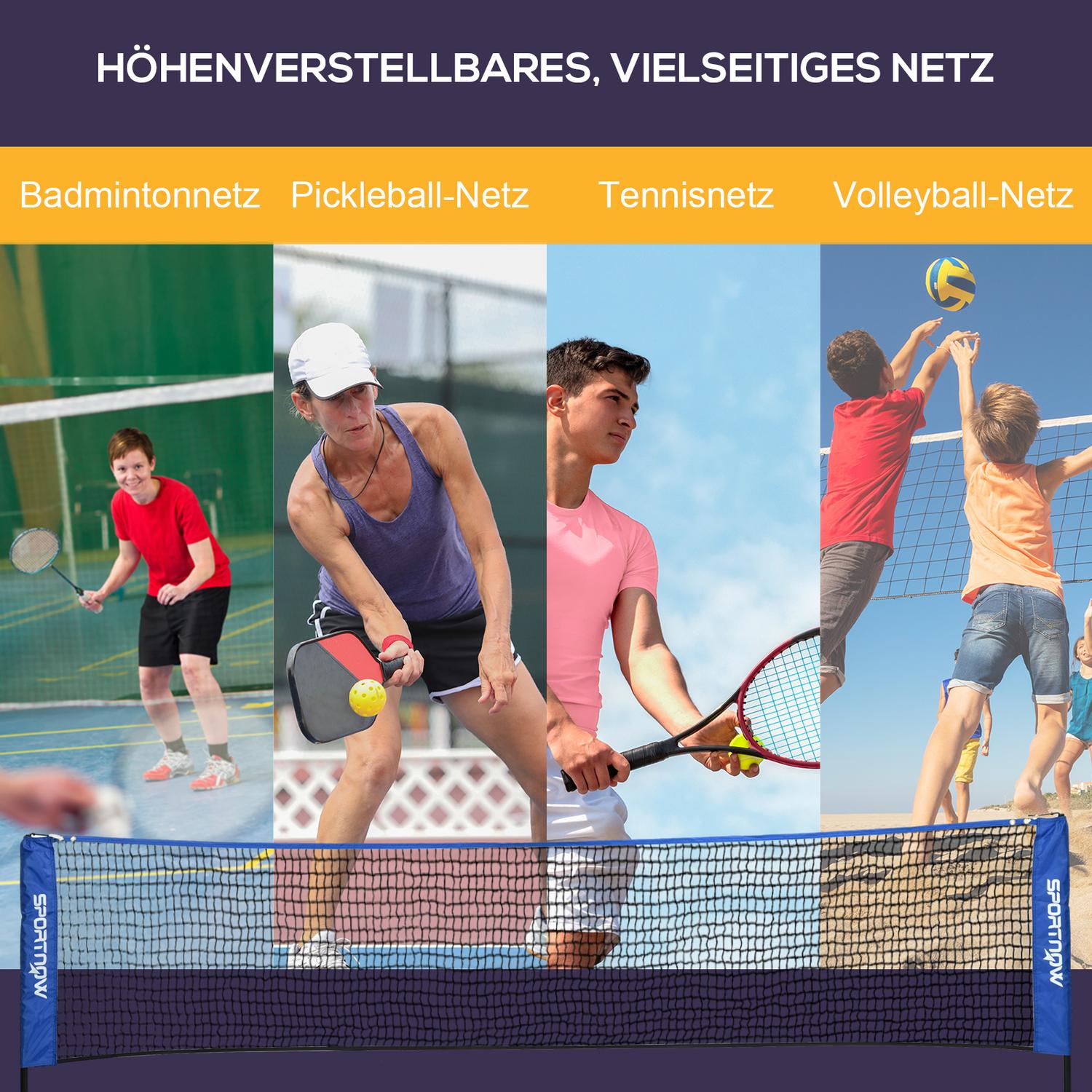 Justerbart badminton- och tennisnätset – inomhus/utomhusbruk