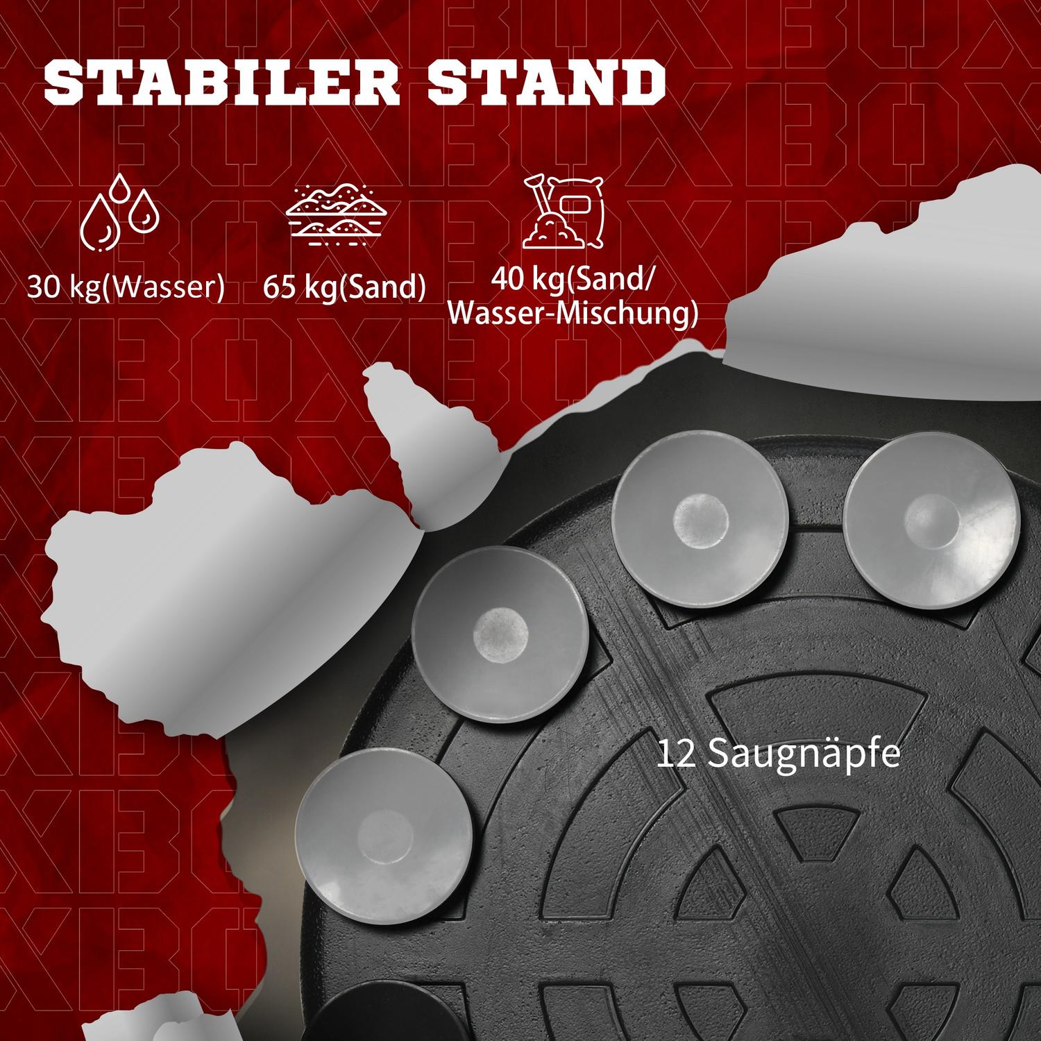 Justerbart boxningsställ med reflexstång, HDPE och läder