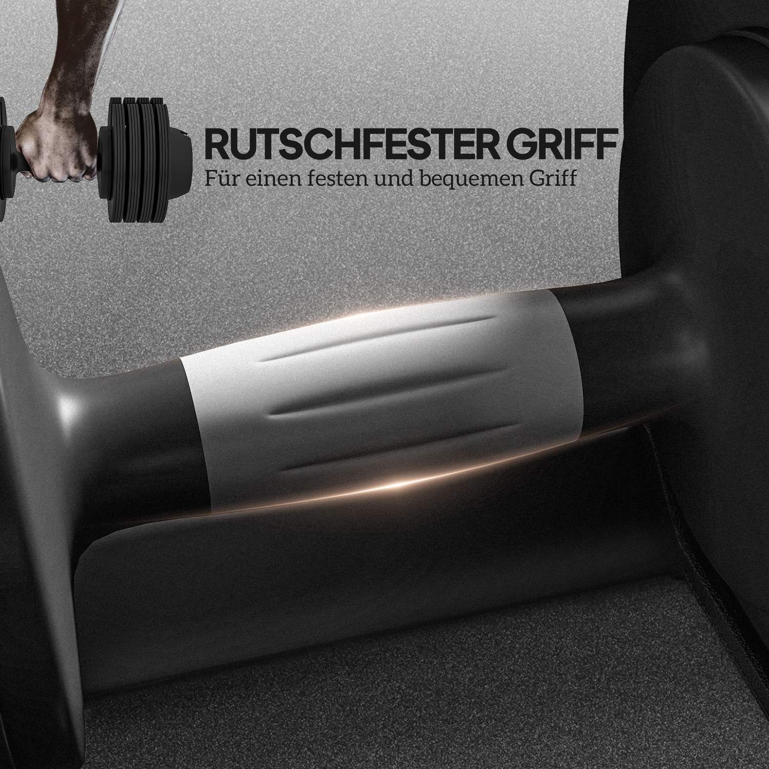Justerbart hantelset, 6–20 kg med halkfritt grepp
