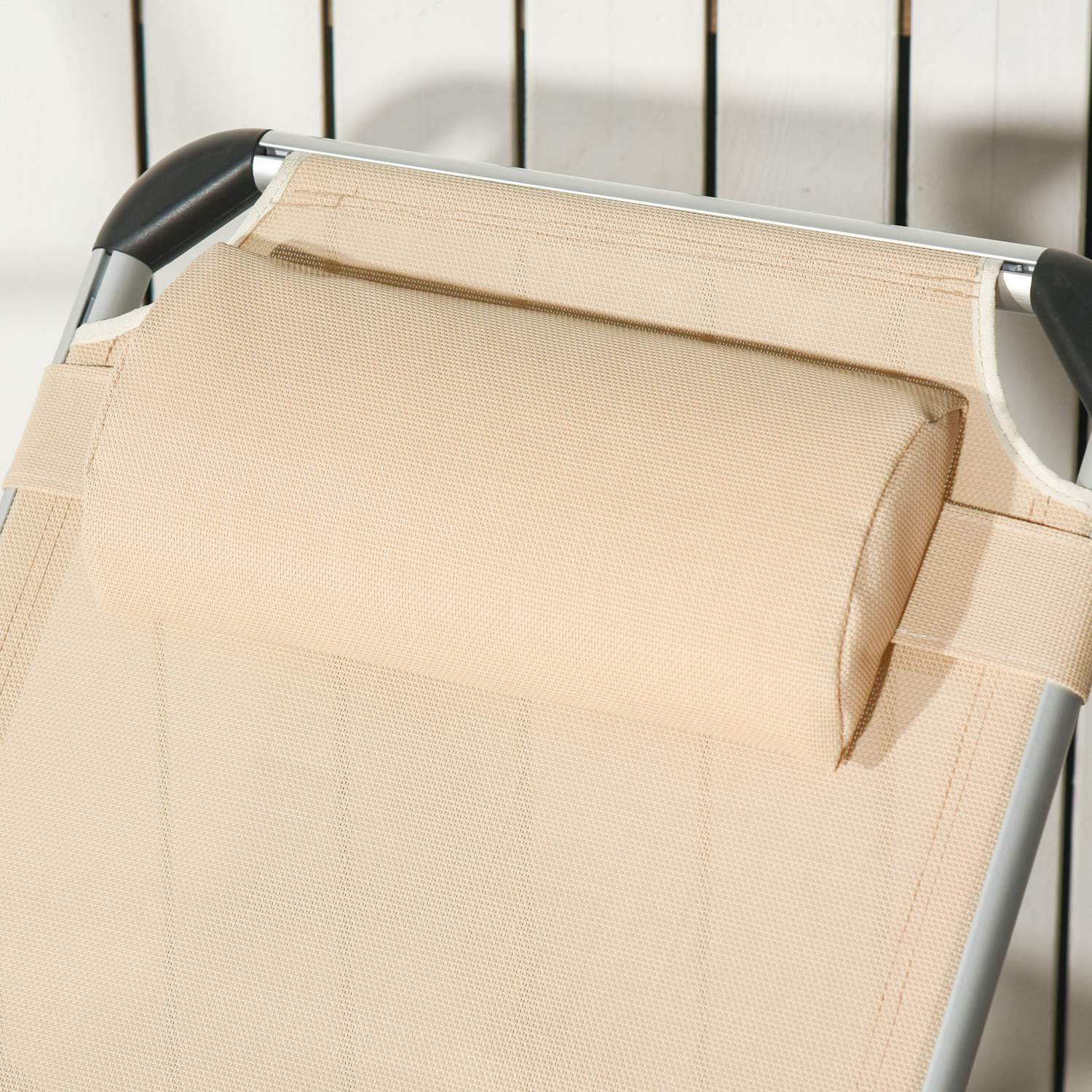 Justerbar trädgårdsstol, aluminium, ergonomiskt mesh