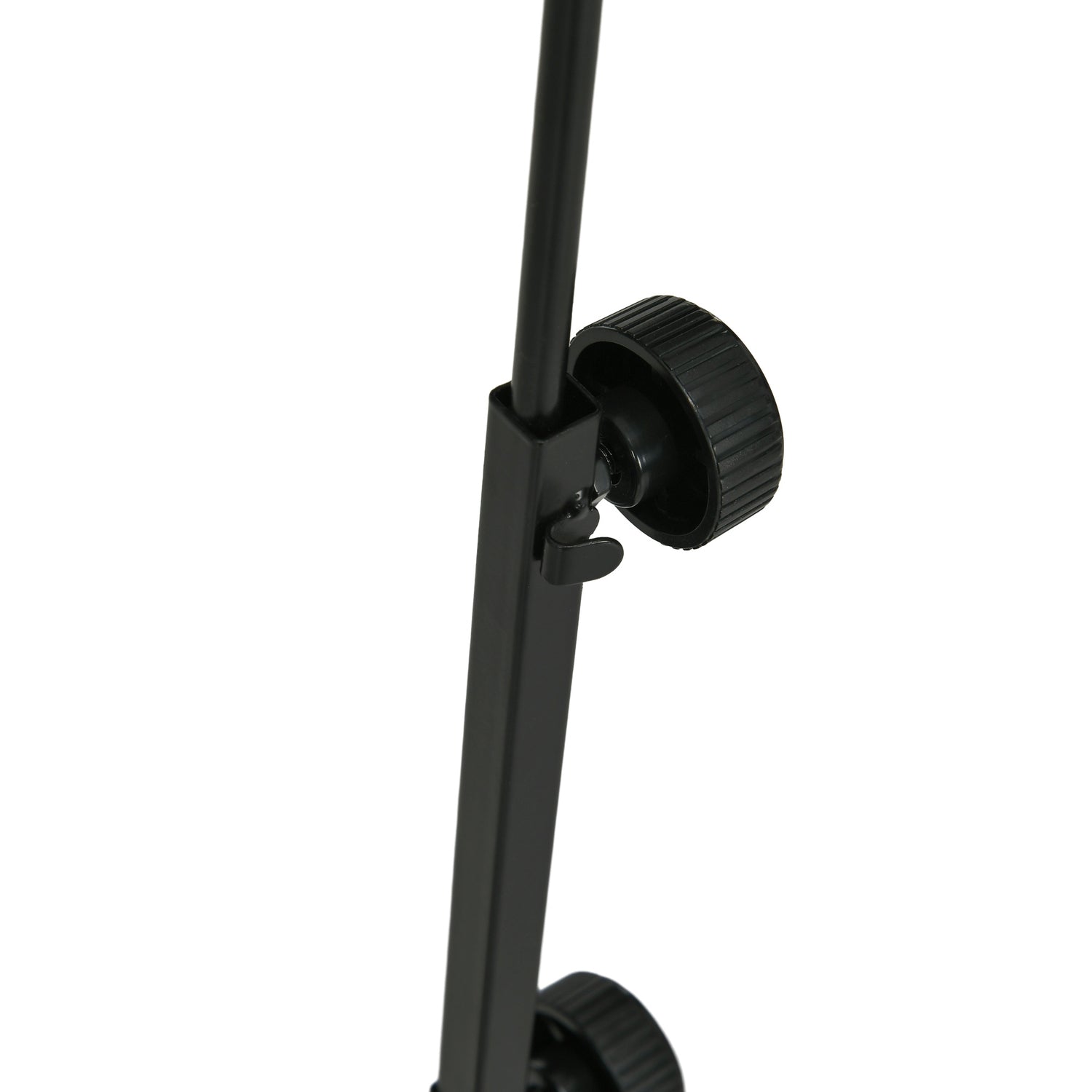 Justerbart reptilvärmelampsstativ, svart stål, 4 trådhål