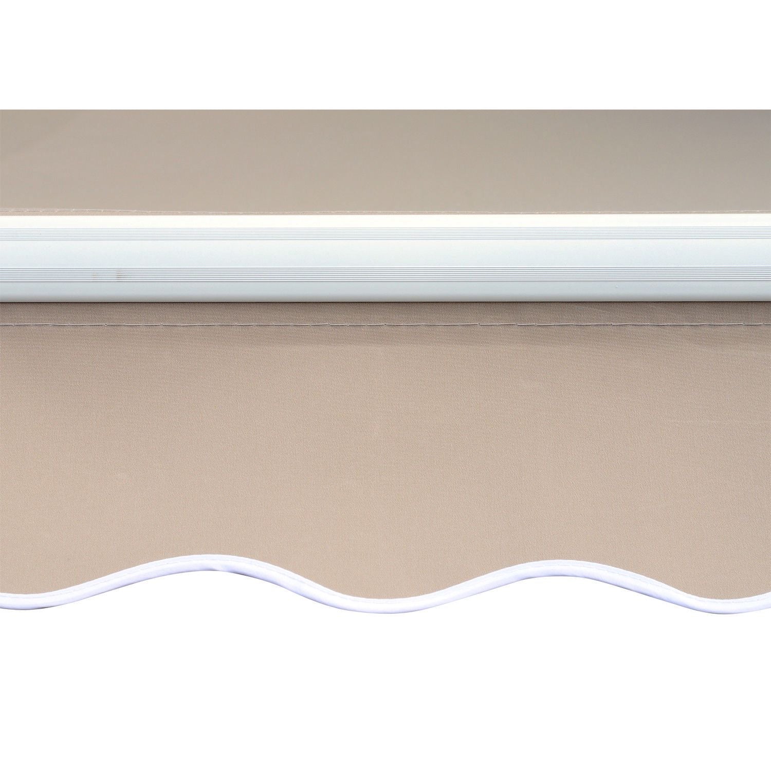 Justerbar uteplatsmarkis, 4,5 x 3m, beige, med vev