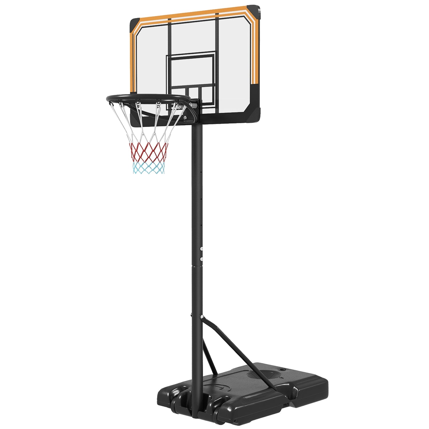 Justerbar utomhusbasketbåge med hjul – 182-213 cm
