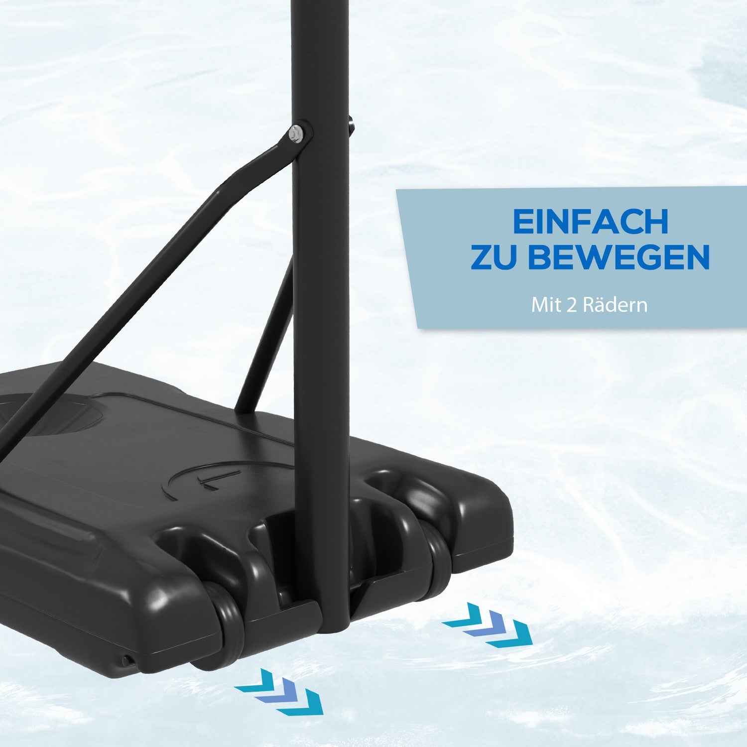 Justerbar utomhusbasketbåge med hjul – 182-213 cm