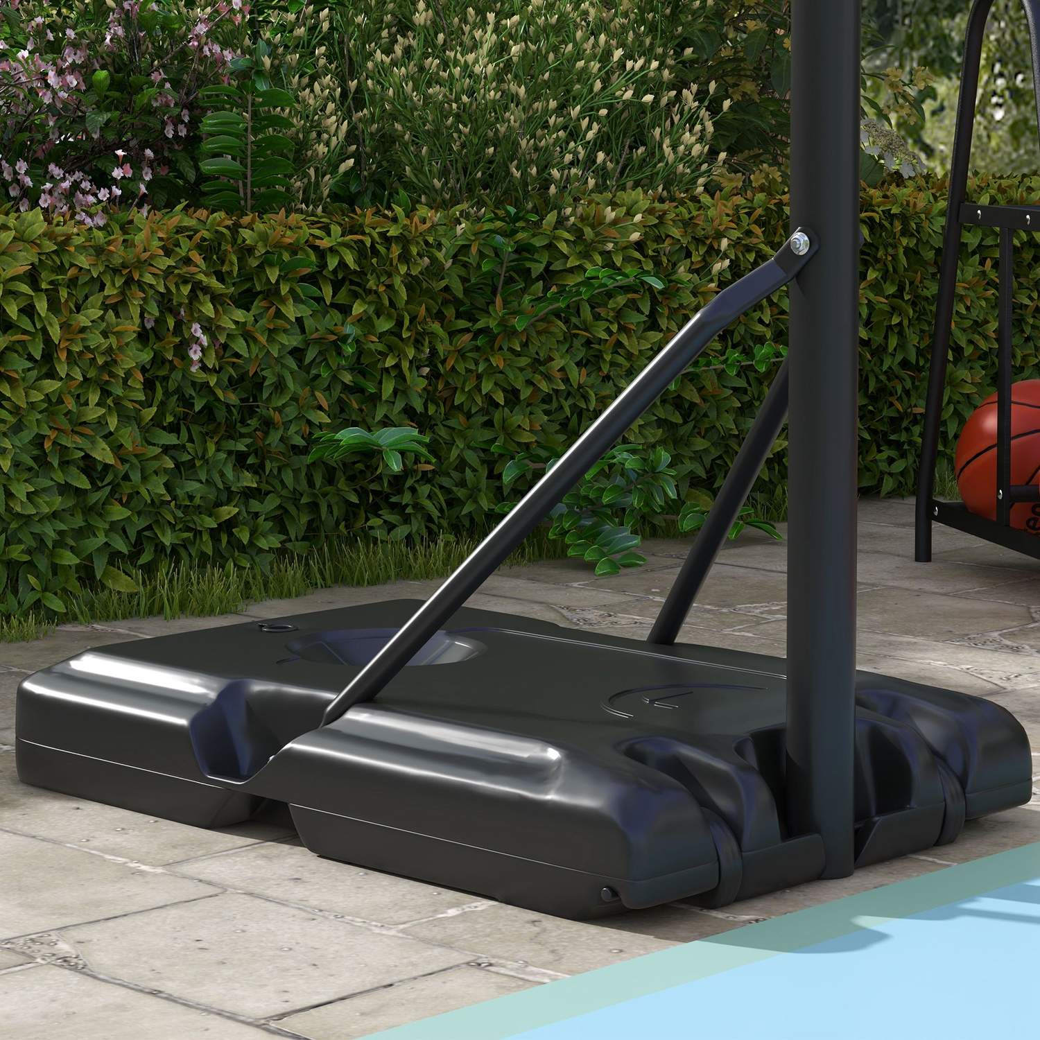 Justerbar utomhusbasketbåge med hjul – 182-213 cm