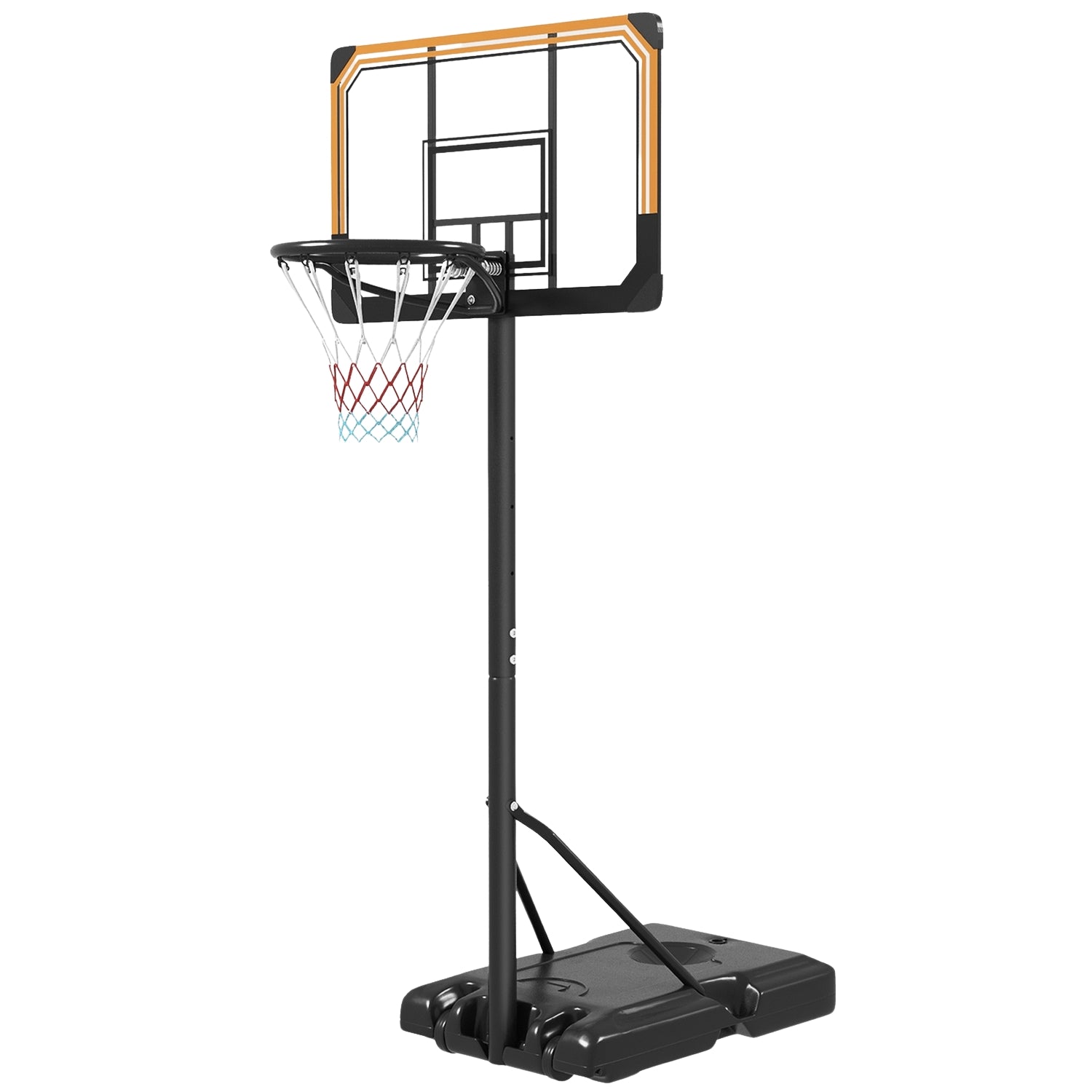 Justerbar utomhusbasketbåge med hjul – 182-213 cm