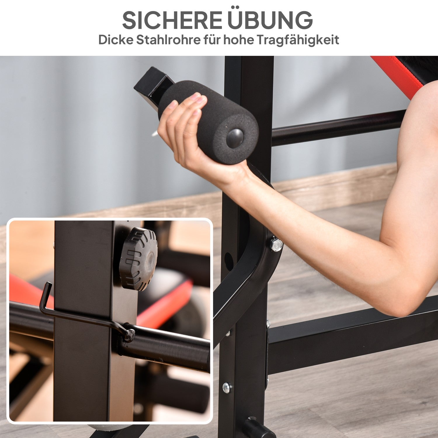 Justerbar viktbänk, Multi-Position Fitness Station, stål