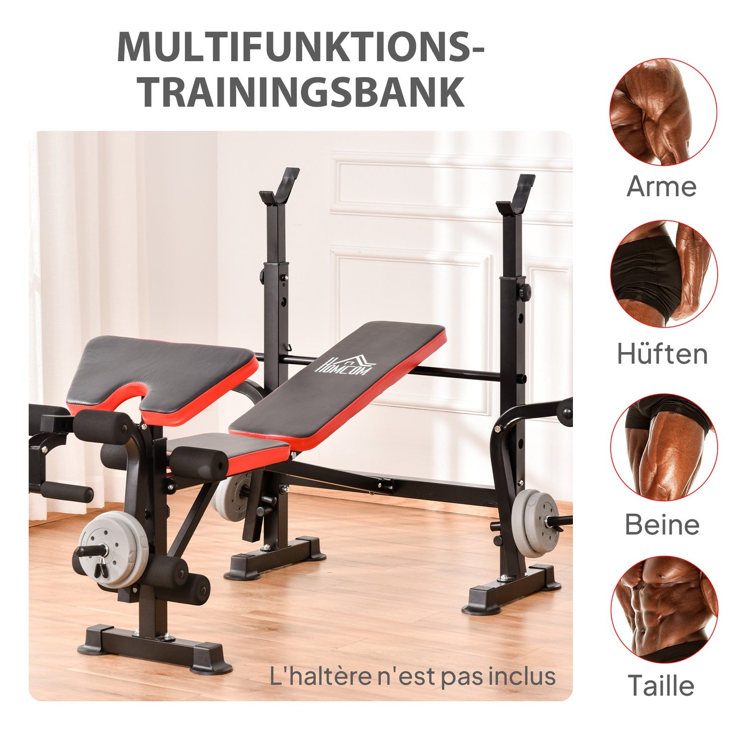 Justerbar viktbänk, Multi-Position Fitness Station, stål