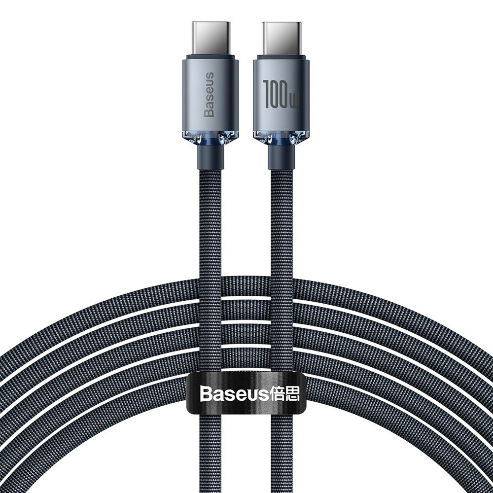 Kabel för snabbladdning och dataöverföring USB-C USB-C 100W 2m svart