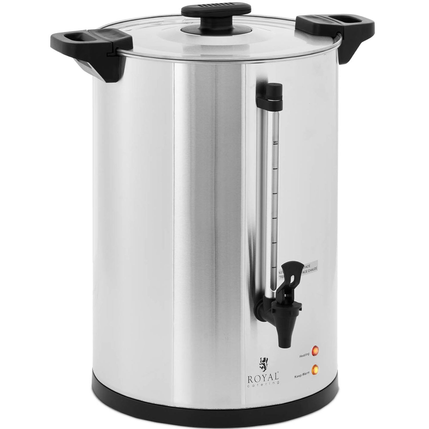 Kaffe- och tebryggare med kran 20 l 1650 W silver