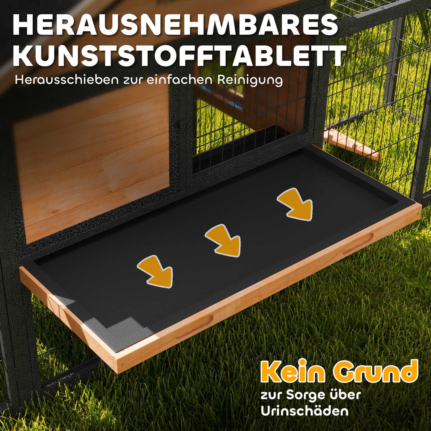 Kaninbur i två nivåer, vintertät med hölje