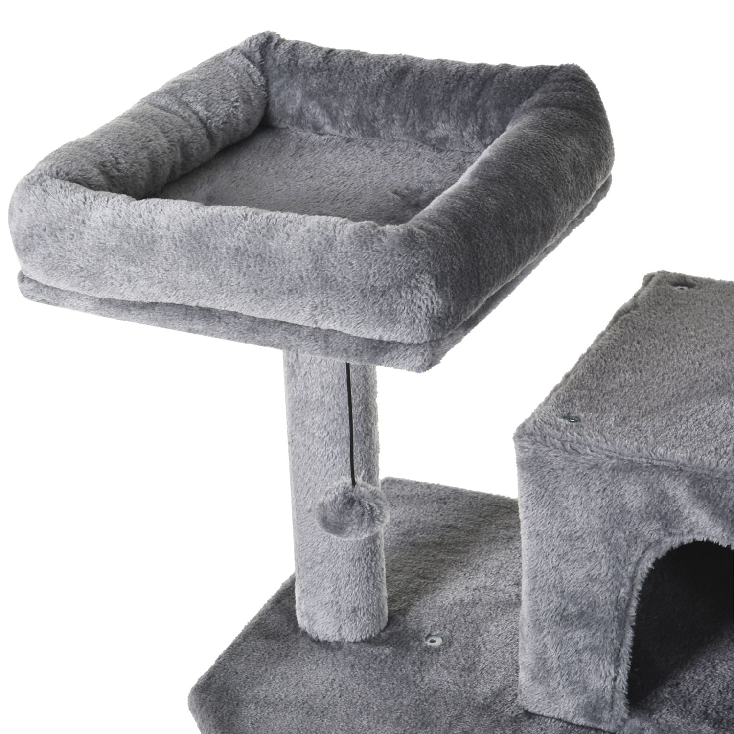 Kattklätterträd med grotta, sisalstolpar, 60x50x145 cm