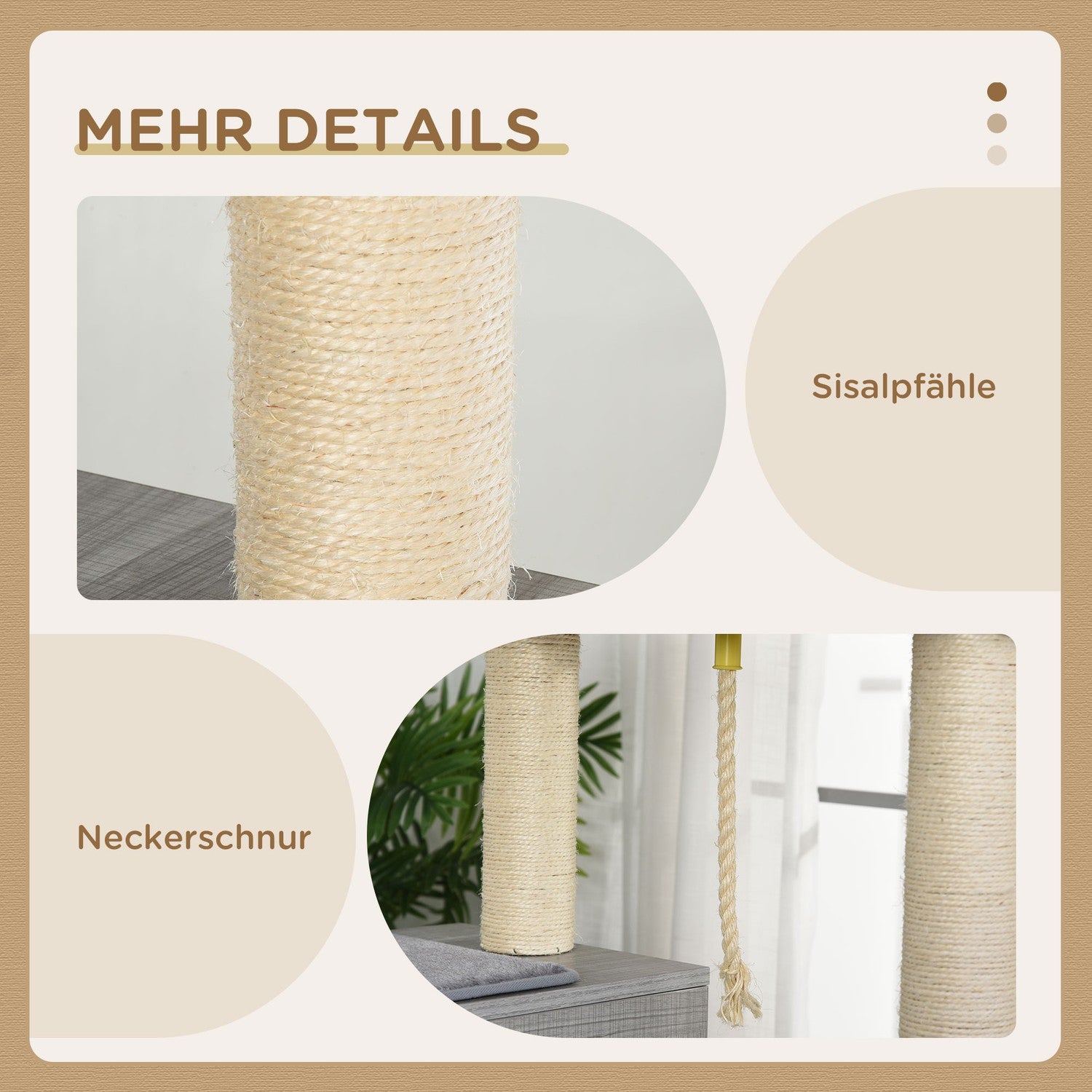 Kattskrapstolpe med hängmatta – Aktivitetsträd på flera nivåer