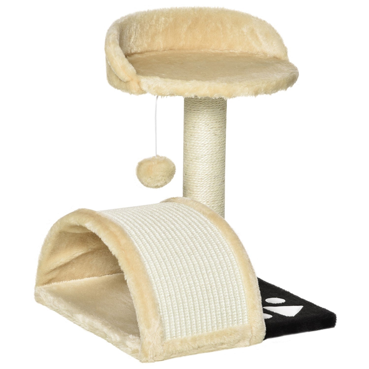 Klorestolpe med sisaltau, beige, 35,5x37x46cm