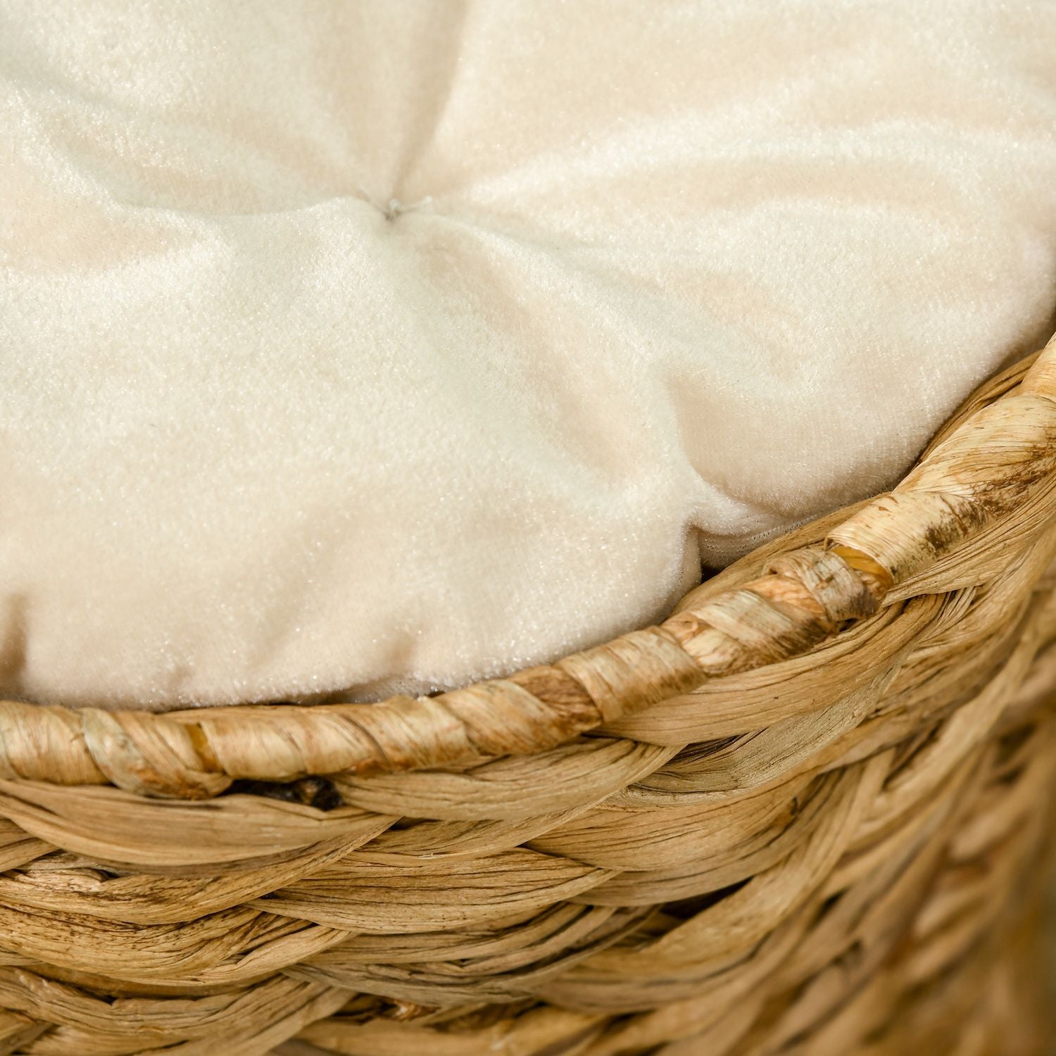 Katttorn med kudde, 2 nivåer, 47 cm, vattenhyacint